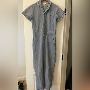 Hey Gang Railroad Stripe Coveralls